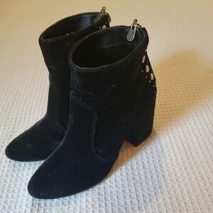 Guess Black Suede Ankle Booties